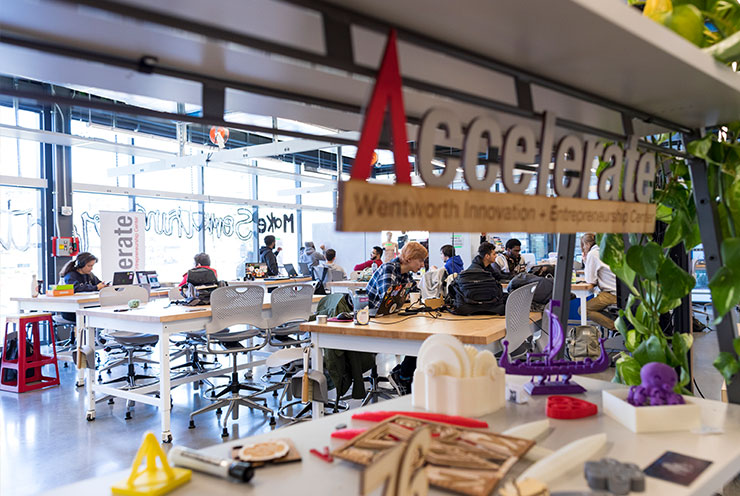 A photo of the Accelerate room in the CEIS building