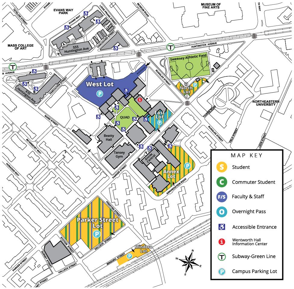 Rending of campus parking map.