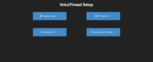 Four buttons, demonstration for voicethread