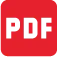 A red button with the letters "PDF" in the center. 