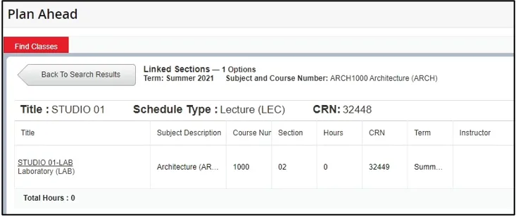 SSB9 Linked Course Info