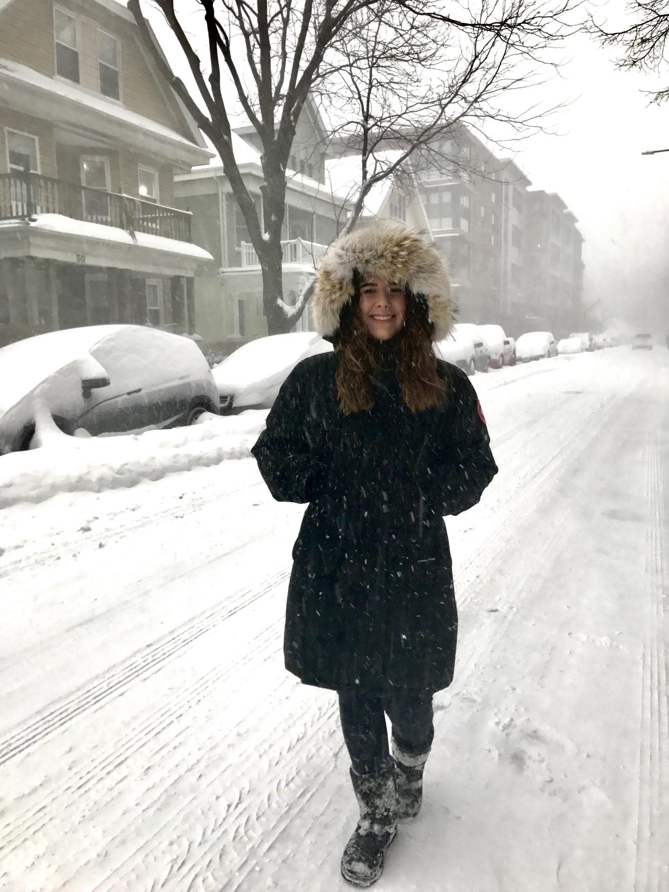 woman in the snow