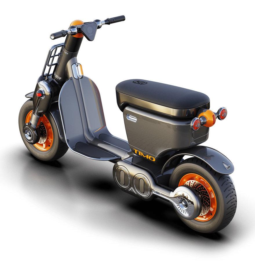 rendering of an electric scooter