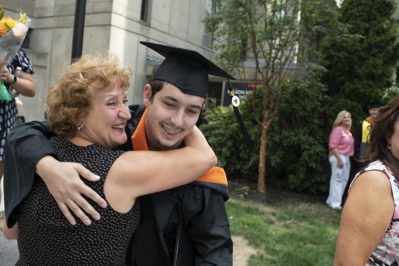 two people hugging