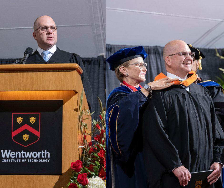 man speaking at a podium