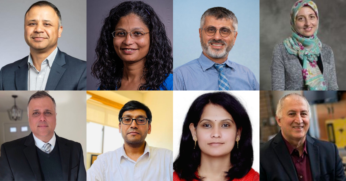 collage of faculty portraits