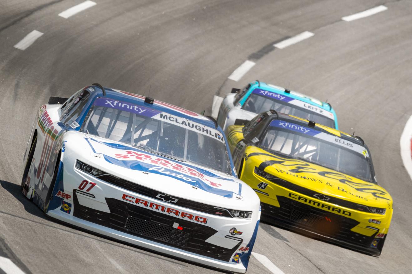 race cars on a track