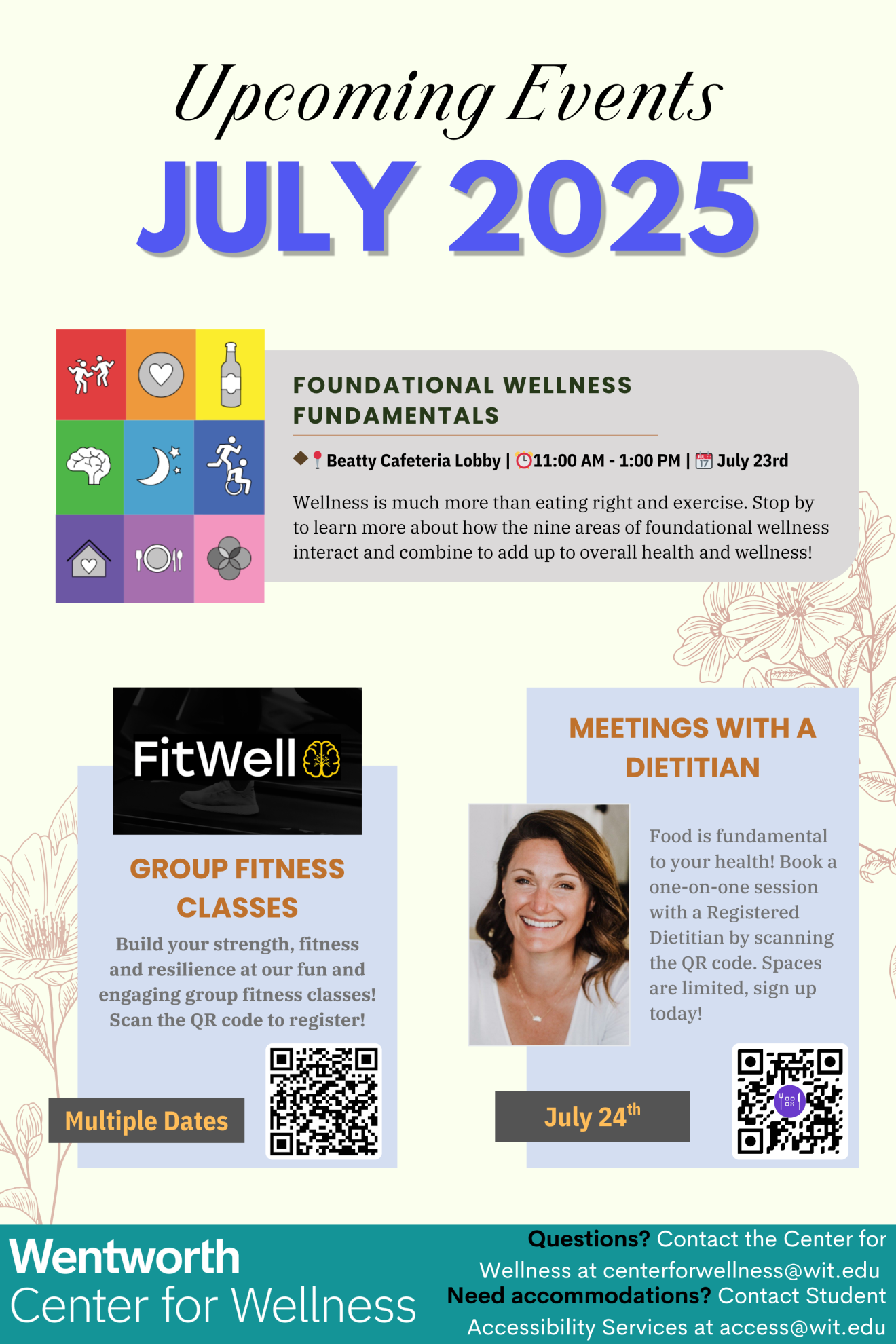 CFW July Monthly Events Calendar