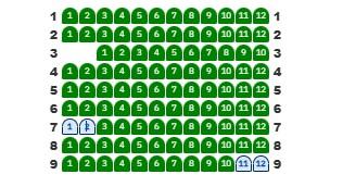 Seating section of a venue for assigned seats