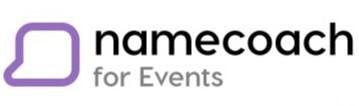 Namecoach Logo with image of a cloud that would reflect a person's word in a cartoon over their head.