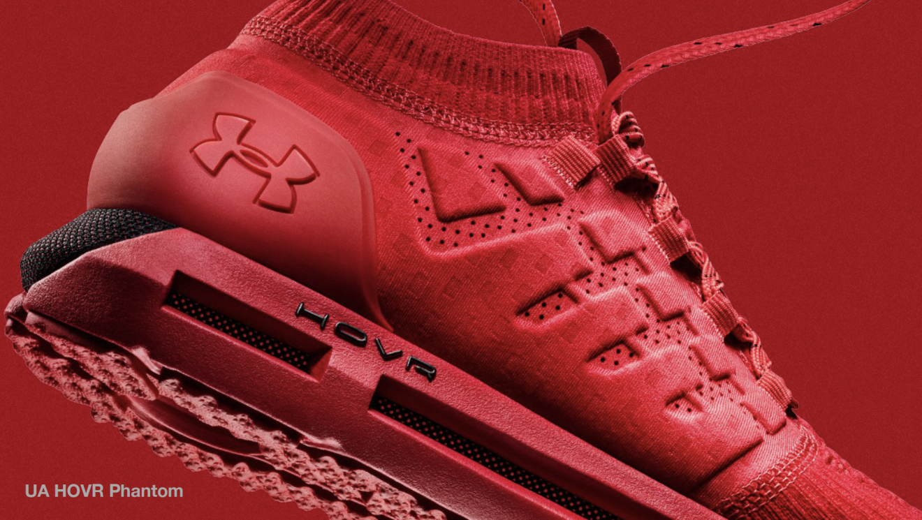 a closeup shot of a red sneaker