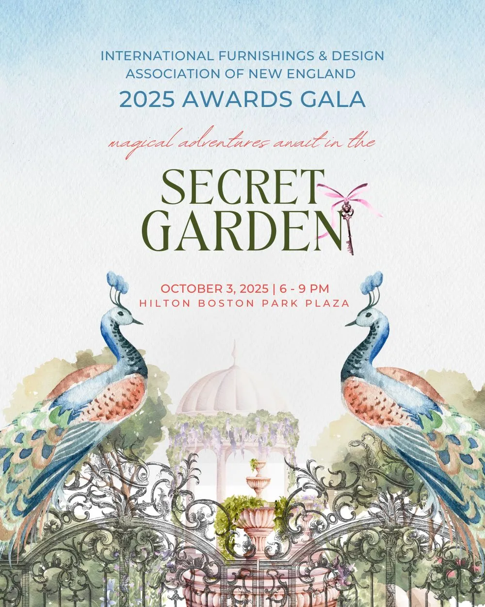 a poster advertising an interior design awards event