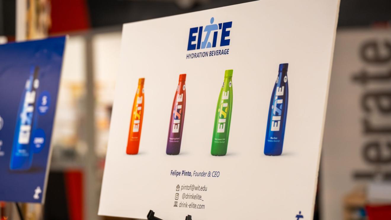 a poster showing sports drinks on a poster