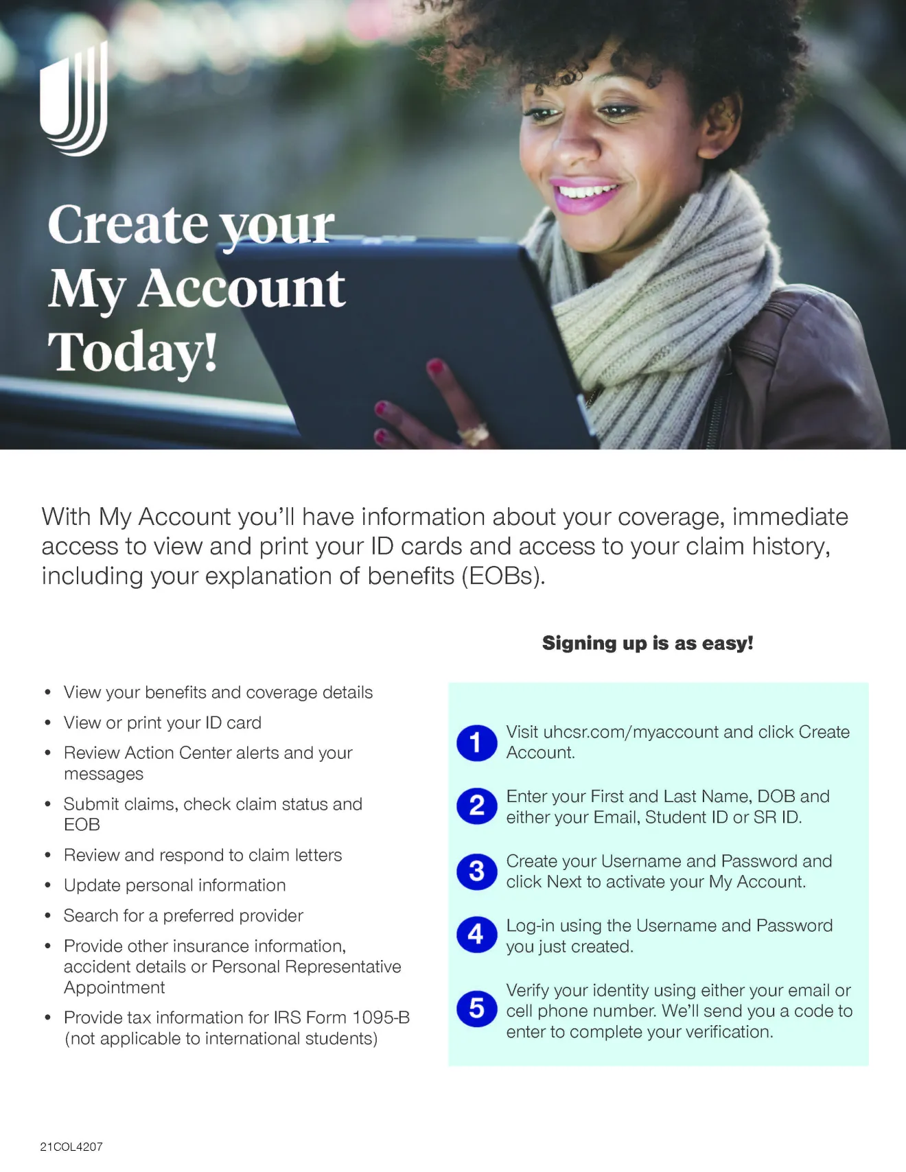 UHCSR - Create My Account Instructions