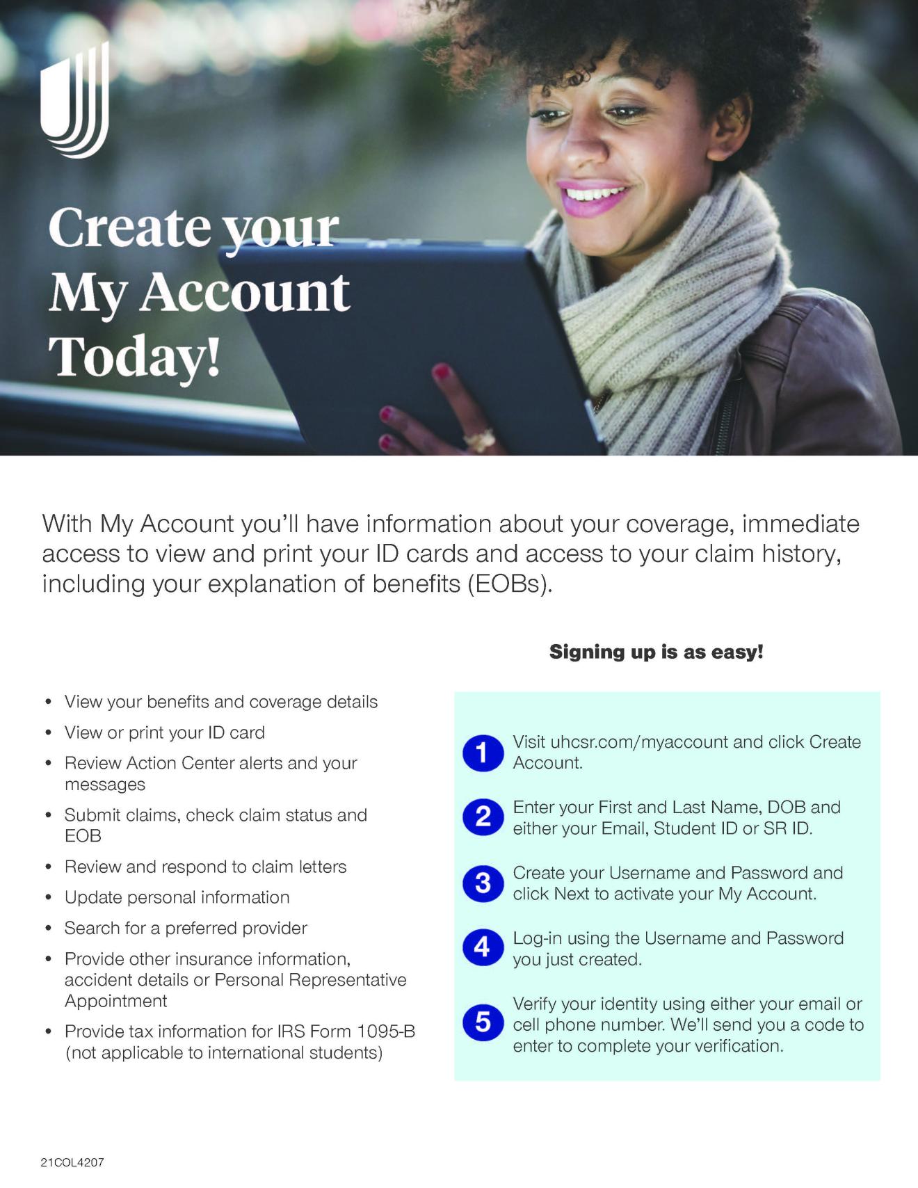 UHCSR - Create My Account Instructions