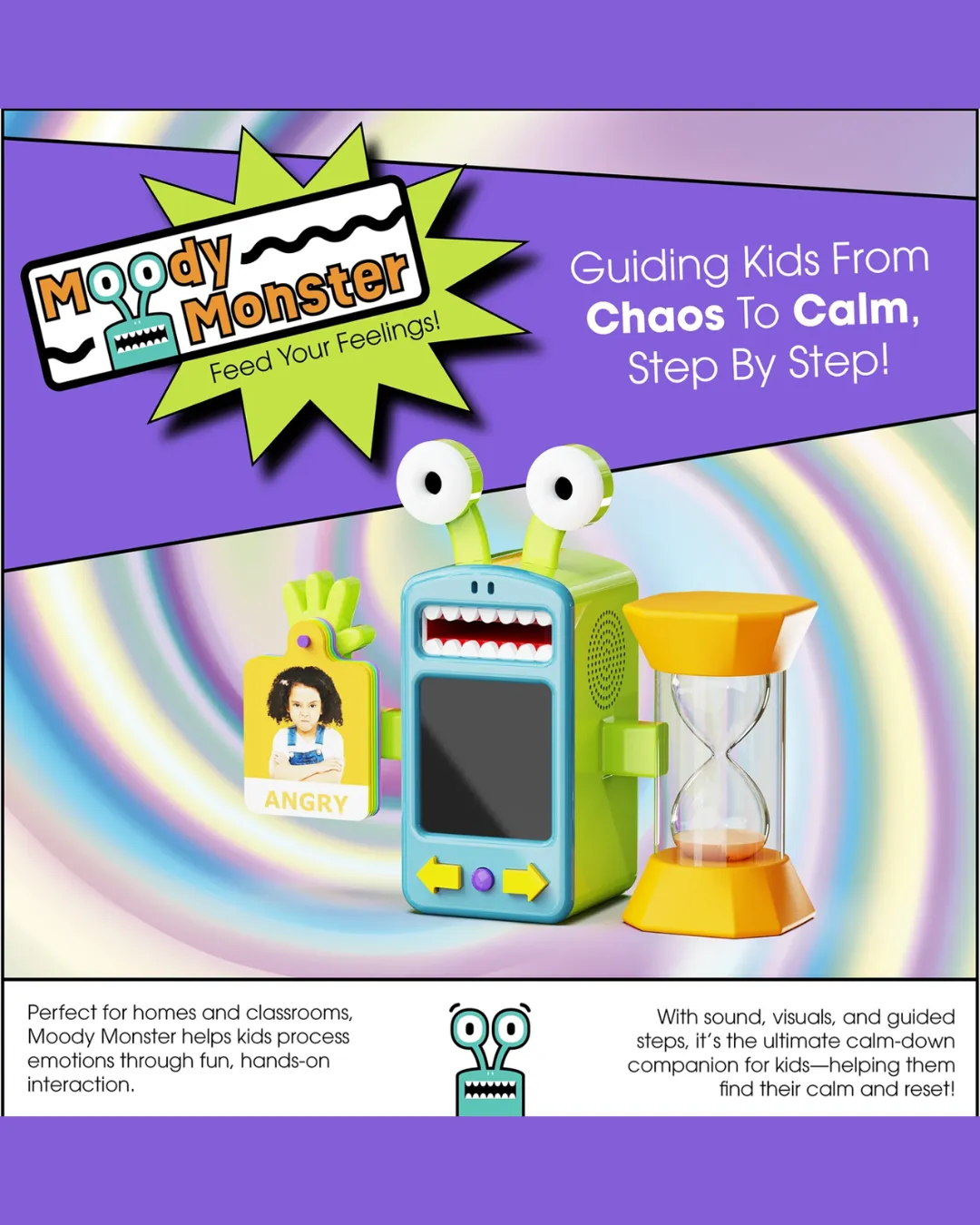 a colorful monster-themed electronic game