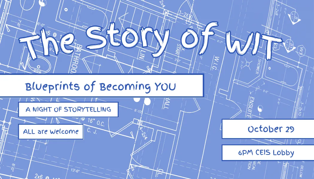 Banner with details of the Story of WIT open Mic Night
