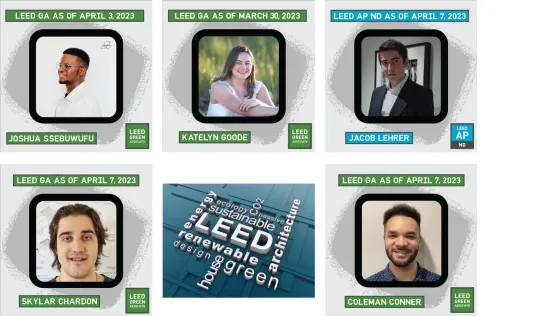 collage of student faces next to the word "sustainability" 