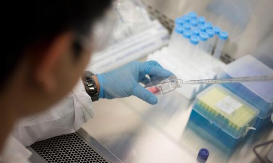 working in a bio lab