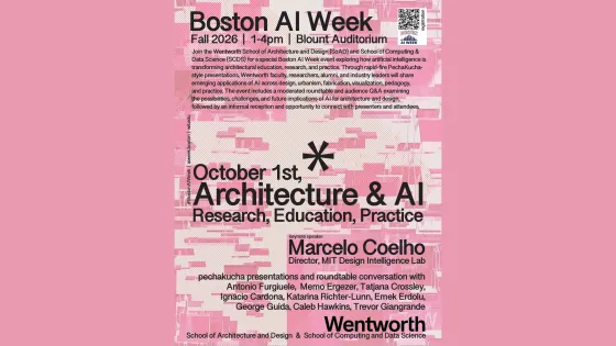 graphic advertising an ai event in boston