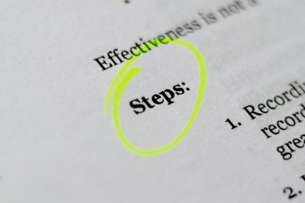 the word steps is circled
