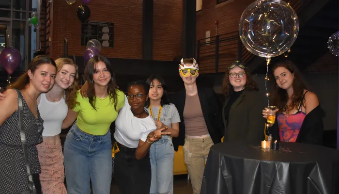 Students at dance party
