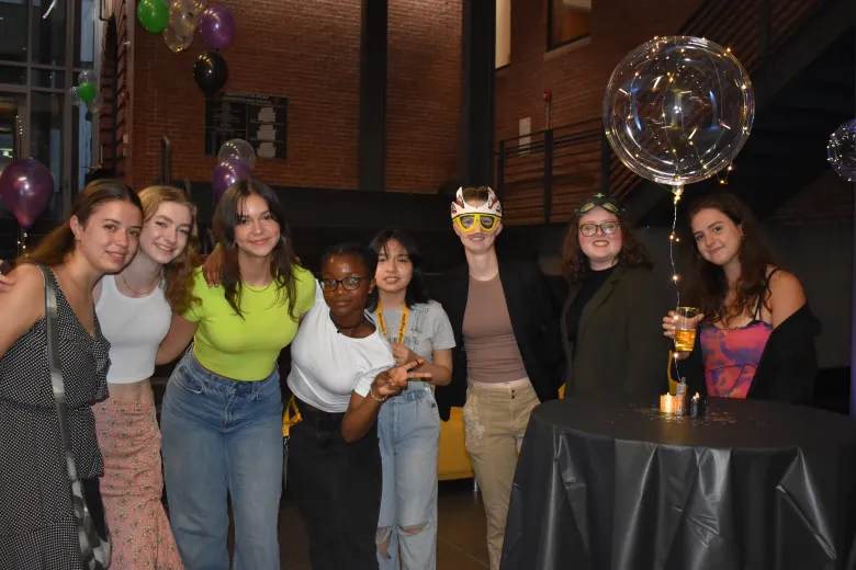Students at dance party