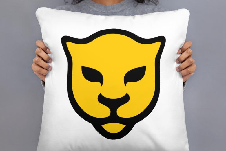Woman holding Wentworth pillow