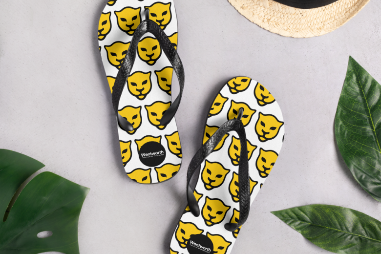 Wentworth branded flip-flops