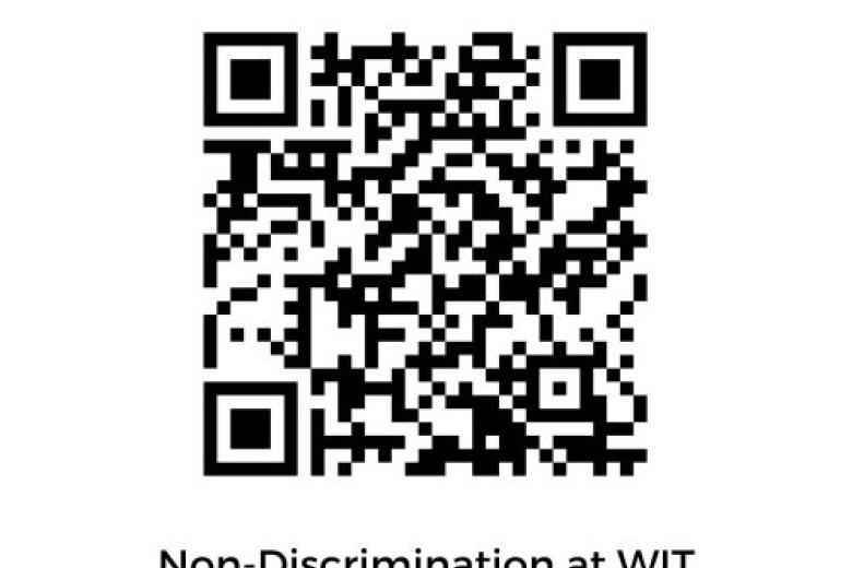 QR code non discrimination policy wit 