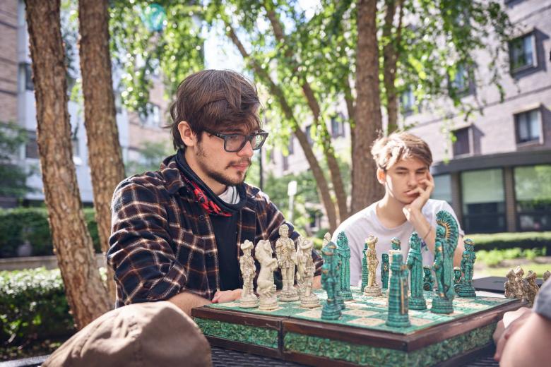 students playing chess