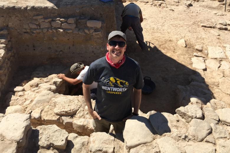 Jody Gordon in Cypress on an archeological dig