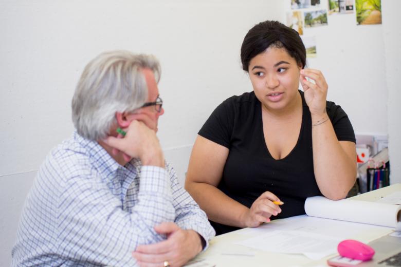 Student and professor