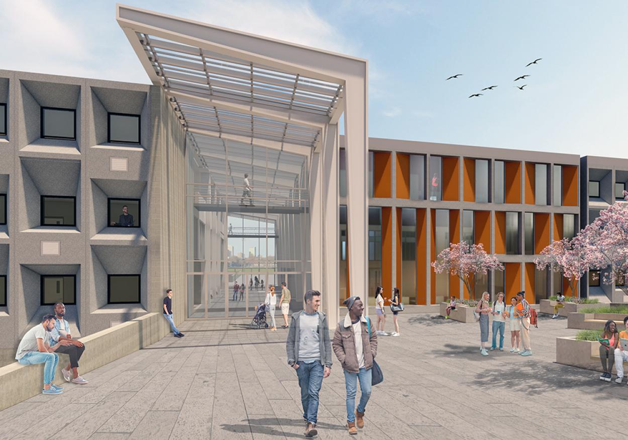A rendering of the John O'Bryant by architecture students
