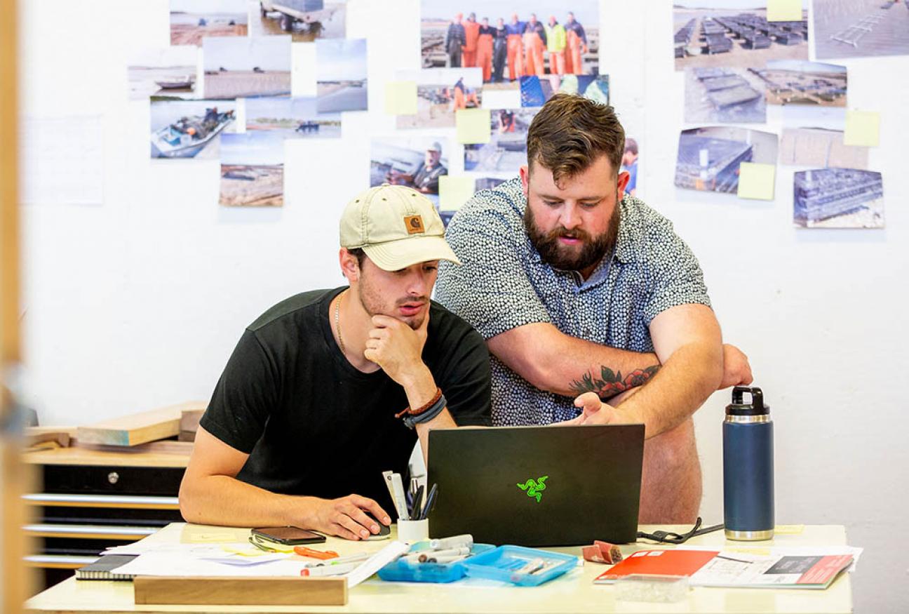 Students at a laptop