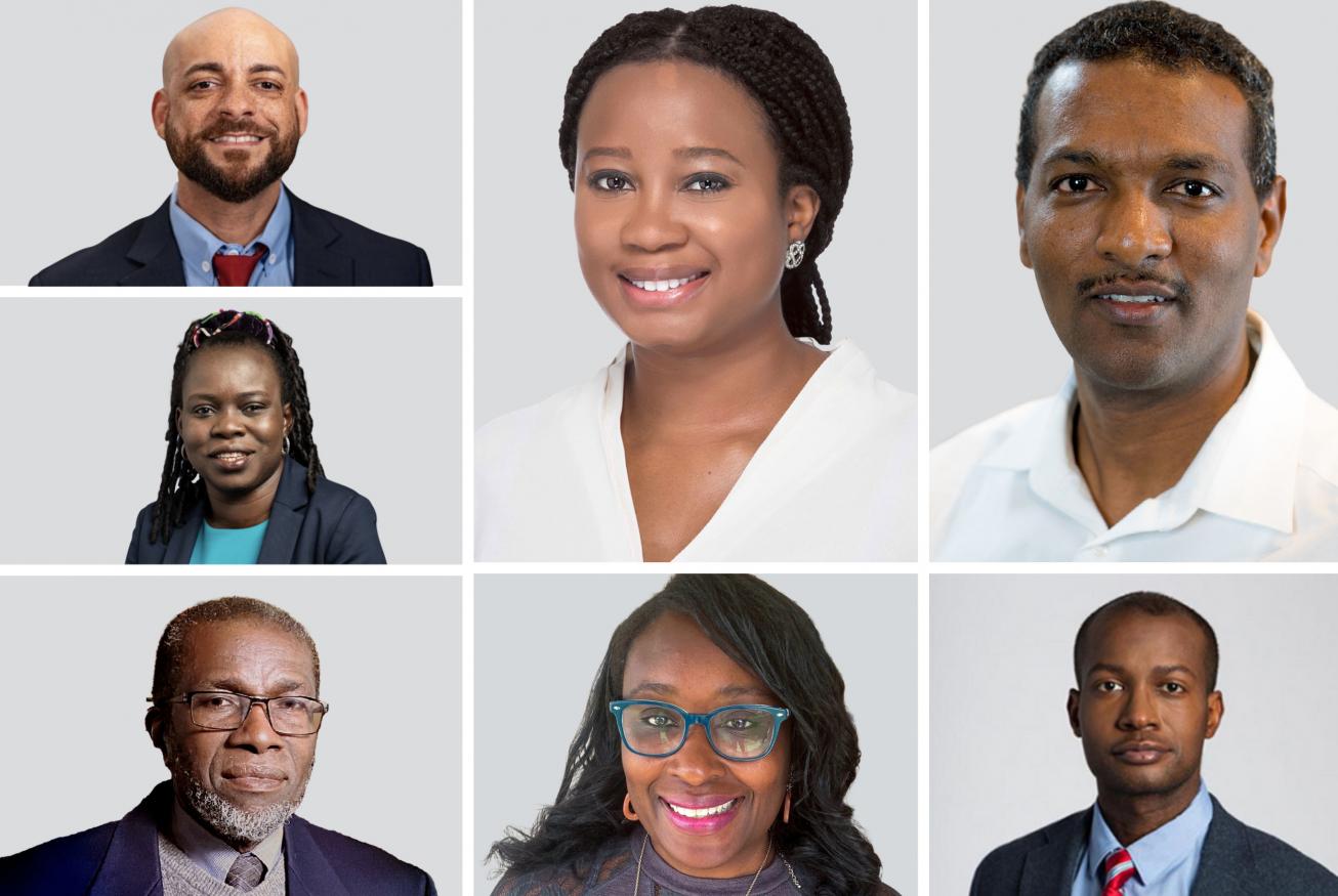 Collage of seven of Wentworth Black faculty.