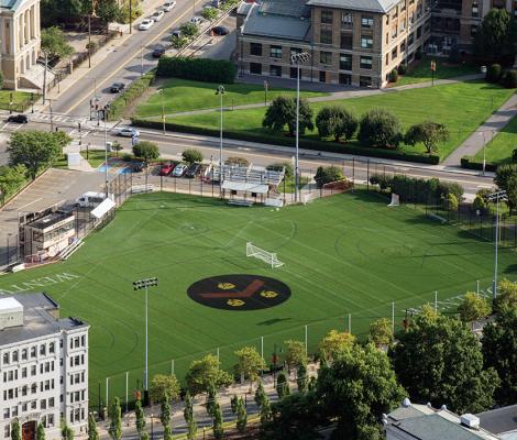 Arial photo of Sweeny Field. 