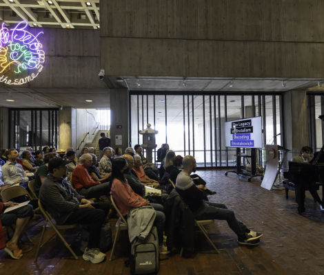 people speaking at boston city hall