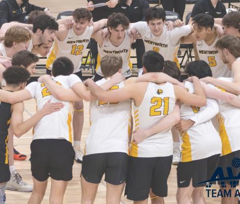 a volleyball team on the court