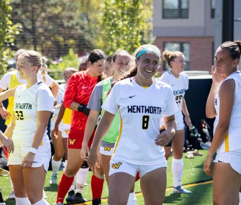 women in soccer uniforms