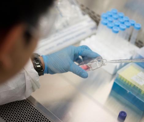 working in a bio lab