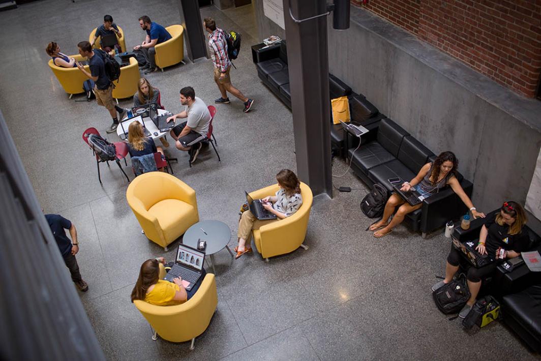 Students studying in a group