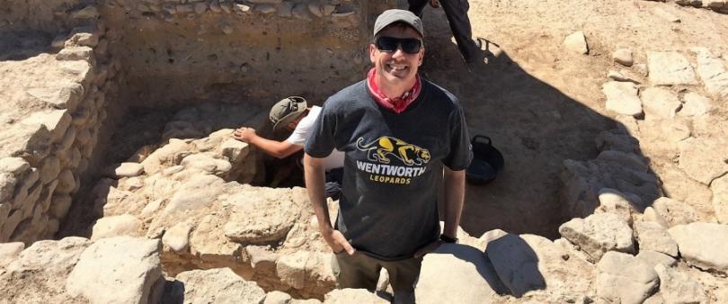 Jody Gordon at archeology dig in Cyprus.