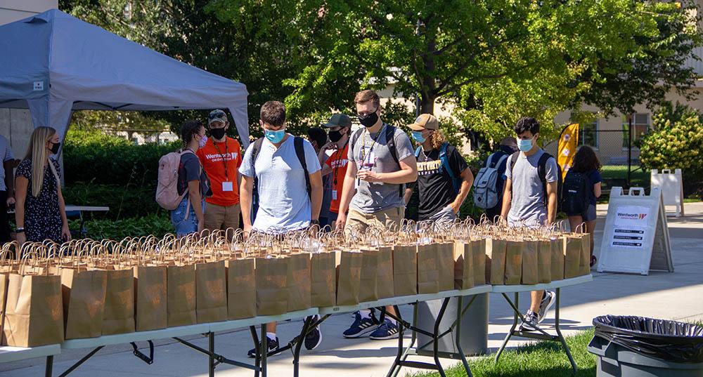 Students being welcomed to Wentworth