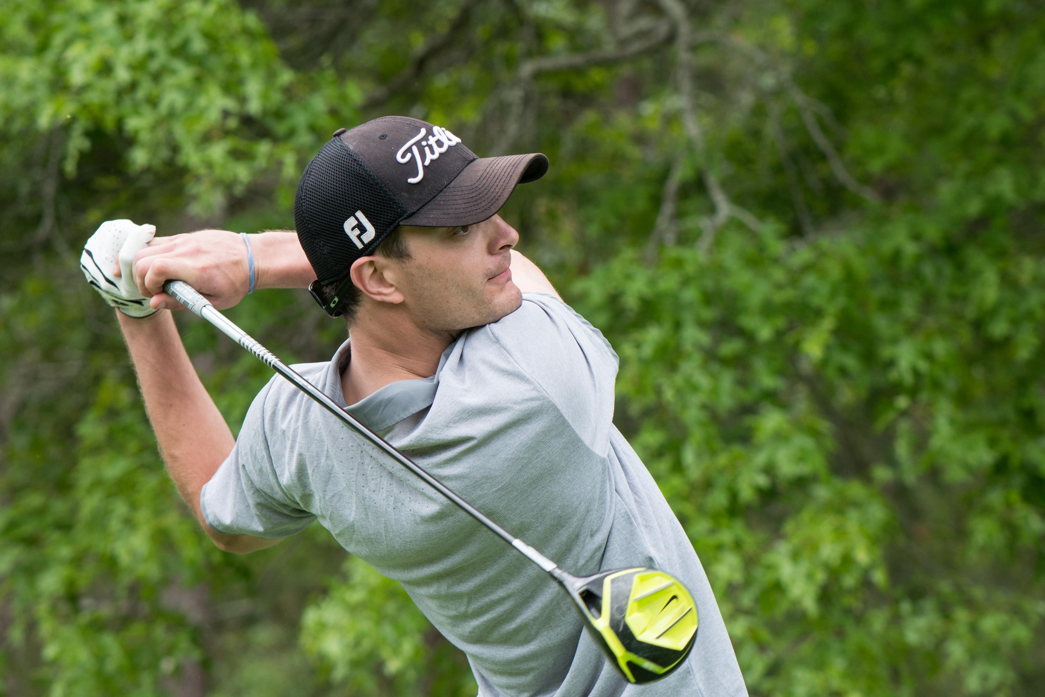man playing golf