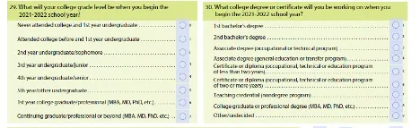 Example of Snap Shot Questions