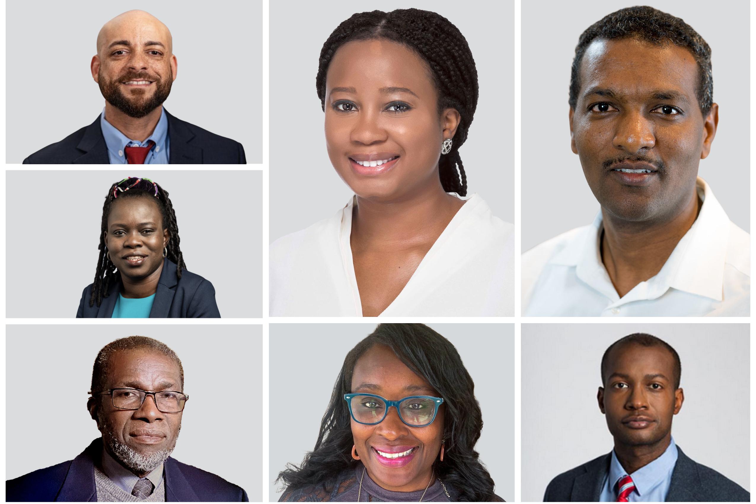 A collage of seven headshots of some of Wentworth's black faculty members. 