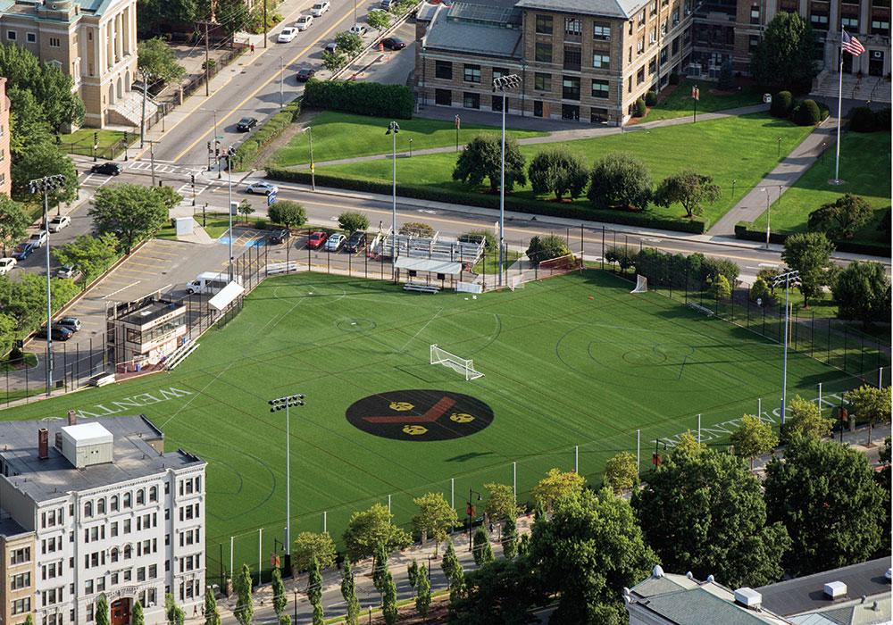 Arial photo of Sweeny Field. 