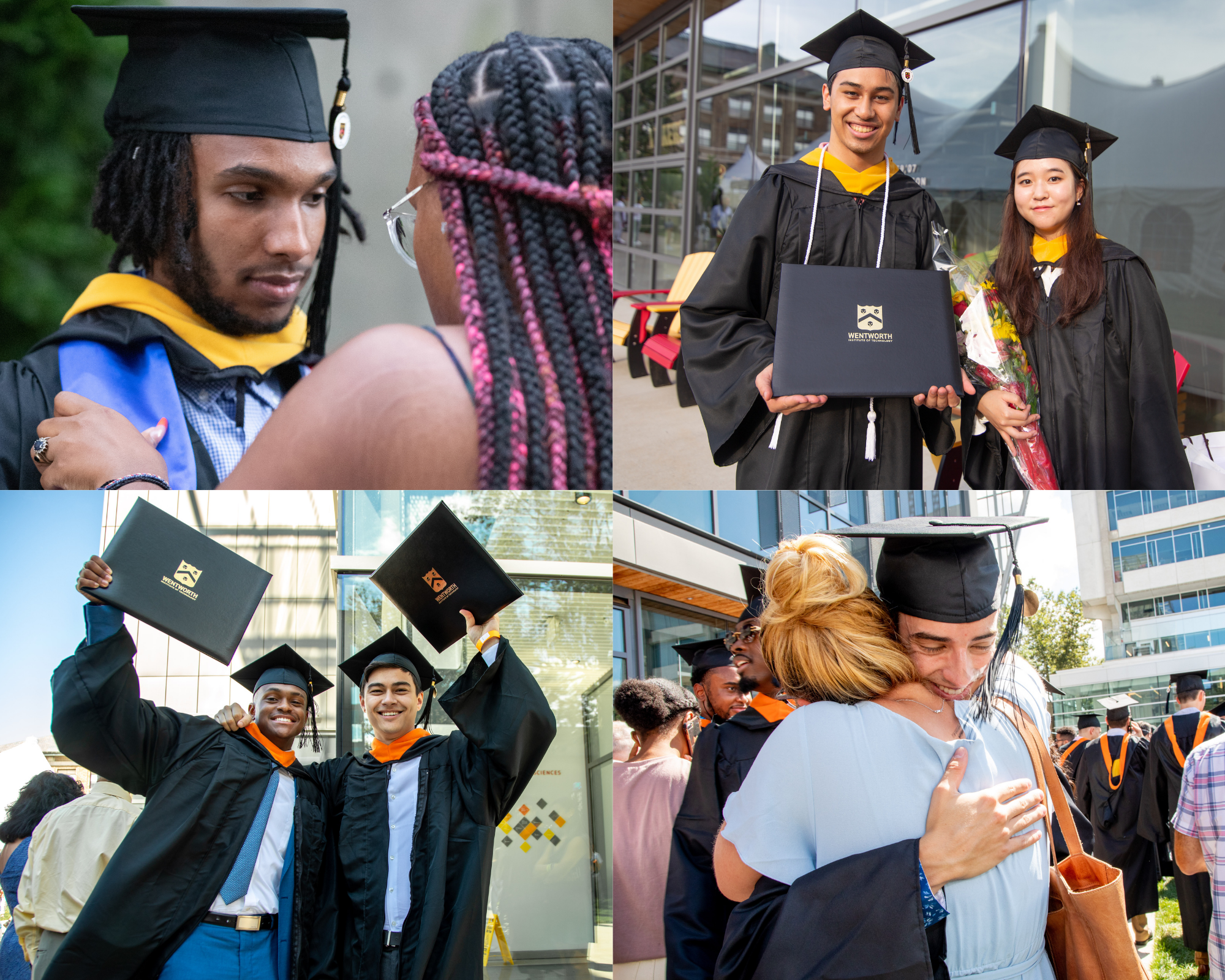 Collage of Wentworth Graduates Celebrating Commencement