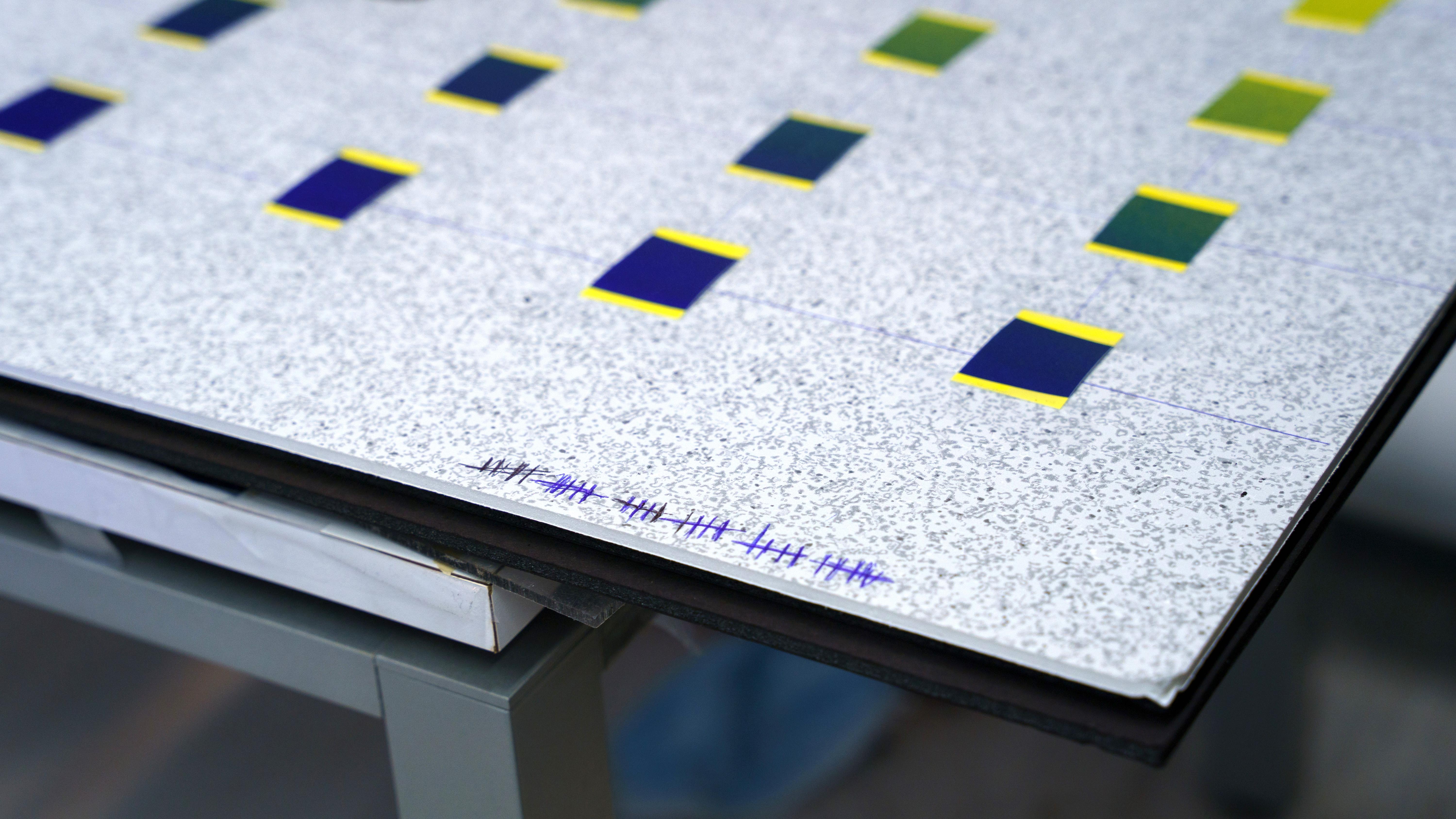 sample strips in an experiment